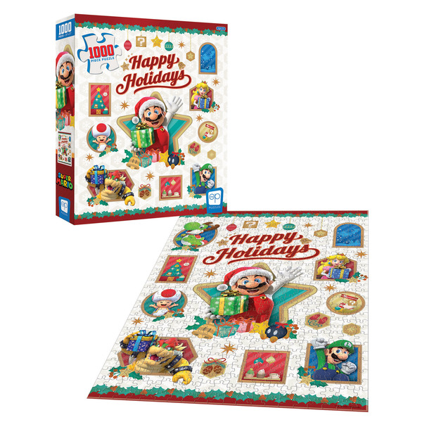 Usaopoly Super Mario Happy Holidays 1000-Piece Puzzle PZ005-676